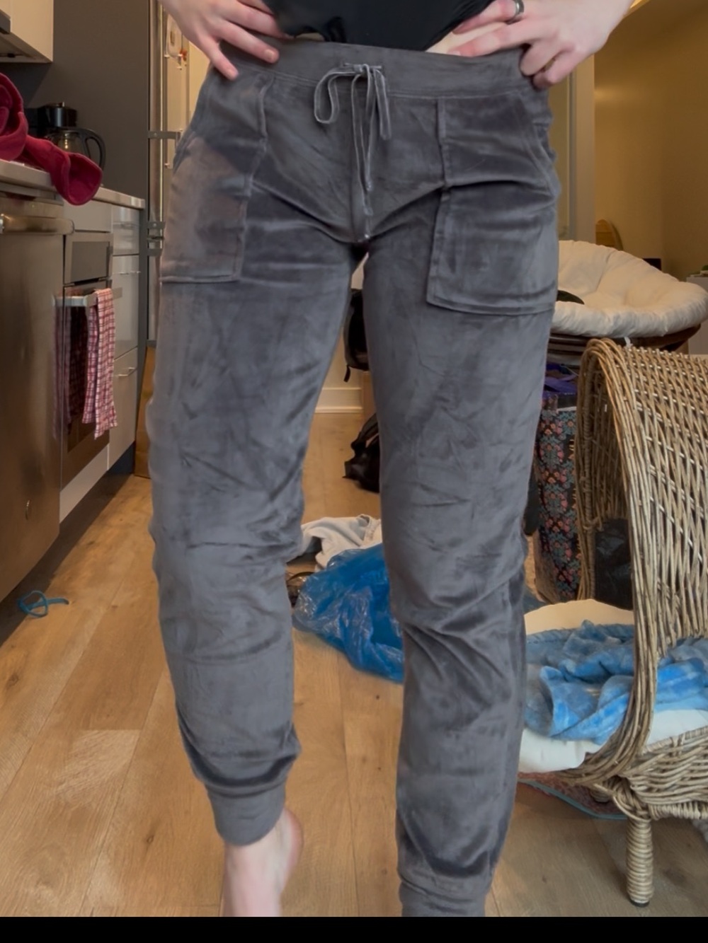 Revolve House Of Harlow 1960 Velour Jogger Pants Gray Small